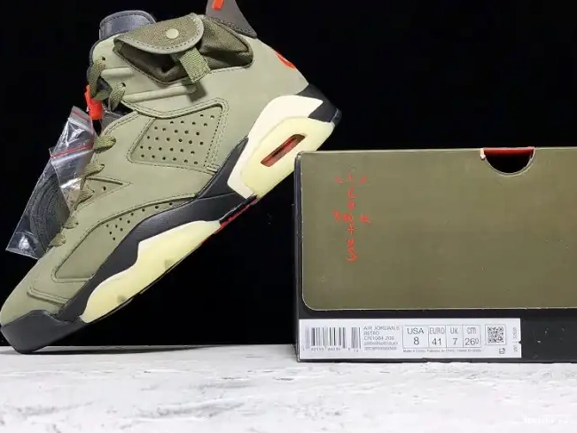 Reps TB x Scott Medium 6 Travis CN1084-200 Air Olive Jordan 0527